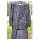 Womens Brooks Brothers Navy Pinstriped Suit