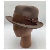 Cavanagh New York Tan Fedora Hat Size 7-1/8