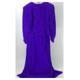 Marie St Clair Purple Skirt & Beaded Jacket, Size