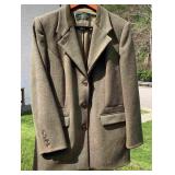 Orvis Green Herringbone Womenï¿½s Blazer Size 16