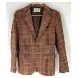 Lord & Taylor Wool Brown Tweed Suit Jacket