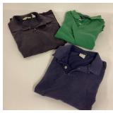 3 Mens Short Sleeve Polo Shirts Eddie Bauer & Roun