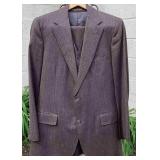 Brooks Brothers Custom Made Menï¿½s 3-piece Brown Tw