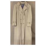 Burberrys Ladies Tan Trench Coat with Belt Size 14