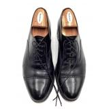 Brookstone Mens Black Leather Wingtips Size 10 C w