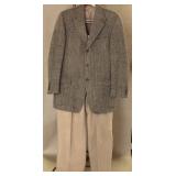 Mens J. Peterman Tweed Coat Size 40 & Willis & Gei
