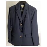 L.L.Bean Navy Blue Blazer with Gold-Toned Buttons,