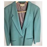 L.L. Bean Womenï¿½s 16 R Wool & Cashmere Teal Blazer