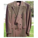 Geoffrey Lewis Ltd Menï¿½s Double Breasted Brown Twe
