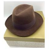 Burberryï¿½s Fedora Brown Felt Hat Made in England E