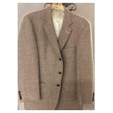 Orvis Harris Tweed Brown Jacket Size 40 Reg
