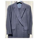 Geoffrey Lewis Ltd. Pinstriped Double-Breasted Sui