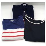 Brooks Brothers Navy Cardigan & 2 Tops, Size Mediu