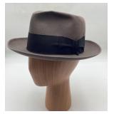 Vintage G.B. Borsalino Taupe Fedora Size 7-1/8