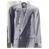 Neiman Marcus Super 100ï¿½s Double Breasted Black Su