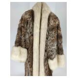 Sakowitz Lynx Fur Coat with White Fox Trim by Paoi