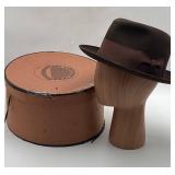 Jay Lord Hatter Dark Brown Fedora Size 7-1/8
