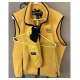 Eddie Bauer Ebtek Yellow Fleece Vest & Lands' End