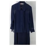 Chaus Navy Two-Piece Ensemble: Size 16 Skirt & Siz