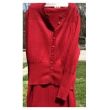 Rodier Women's Red Wool Blend 2-piece Sweater Set