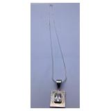 Silpada 925 Sterling Silver CZ Necklace 24 in.