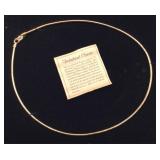 Technibond Gold Vermeil Necklace 16-1/2 ins