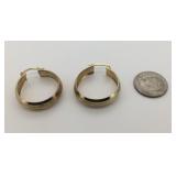 Sterling Silver Gold Vermeil Hoop Earrings
