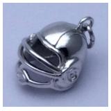 Sterling Silver Football Helmet Charm 2.8g