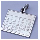 Elco Sterling Silver Calendar Charm 2.8g