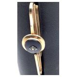 1/20 12K G.F. Tie Clip Black Onyx Diamond