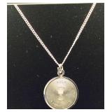 Sterling Silver Holy Communion Necklace 16 ins.