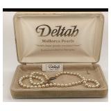 Deltas Mallorca Pearl Necklace w 10K Clasp
