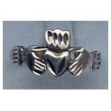Sterling Silver Claddagh Ring Size 8