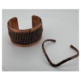 Renoir Copper Wave Cuff Bracelet & EC Stamped Copp