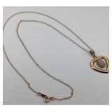 14K 585 Gold Chain & Opal Pendant by Carla
