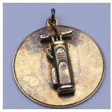 Gold-Filled Disc Golf Bag & Clubs Pendant