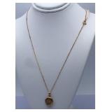 New Yellow Gold Filled Floral Locket Pendant