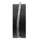 Sterling Silver Tennis Bracelet CZ 10.1 Gram