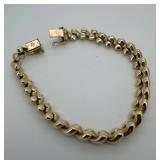10K Yellow Gold Spiral Link Bracelet 11.2g