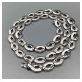 Vintage 925 Sterling Silver Coffee Bean Necklace