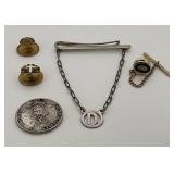 Silver & Gold-Tone Accessories & 1944 Coin