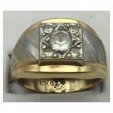 Mens 10k GEP Gold-Tone Ring Size 9.5-10