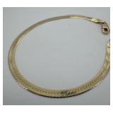 Italian 14K Yellow Gold Herringbone Bracelet