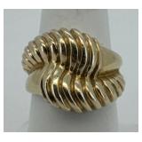 Hollywood Gold 10K Yellow Knot Ring Sz 6¾