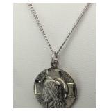 Sterling 3/4 in. Jesus Pendant I Am A Baptist