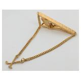 Anson Gold-Tone Tie Clip with Golf Clubs
