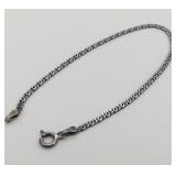 925 Sterling Silver Bracelet Italy 7-1/4 ins.