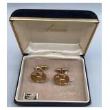 Anson 24K Gold Electroplate Ram Cufflinks
