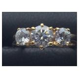 Ring Size 7-1/2 14 K HGE Gold-Tone