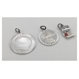 3 Sterling Graduation Charms, 5.5 Grams